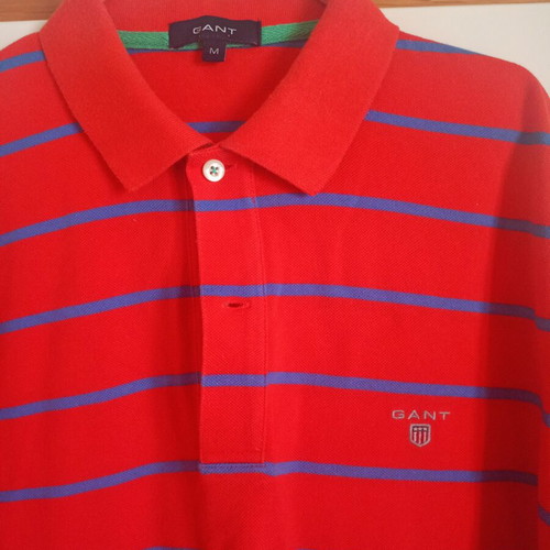 Gant men's polo shirt like new, size M, red and white
