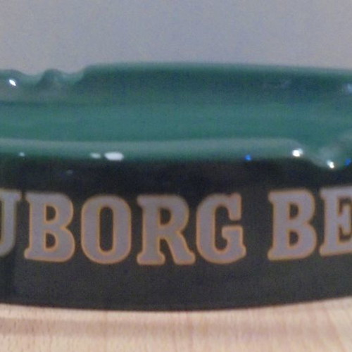 Tuborg beer old promotional ceramic ashtray used