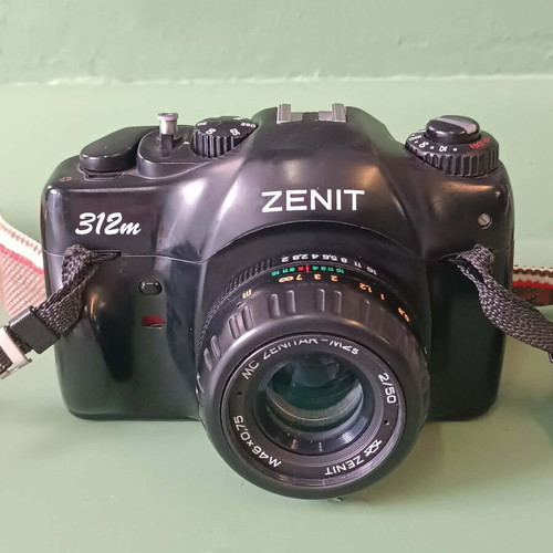 Zenit 312m analog camera with Zenitar f/2 lens used