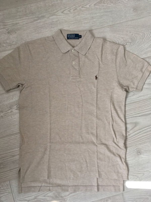 Polo Ralph Lauren custom slim fit pique polo used, beige, size S