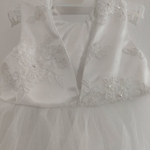 Baptism dress for 1 year old girl like new, handmade, white