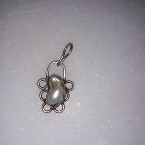 Silver pendant and ring set used