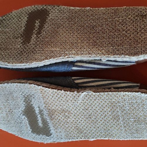 TOMS Espadrilles men's blue chambray size 44.5 used