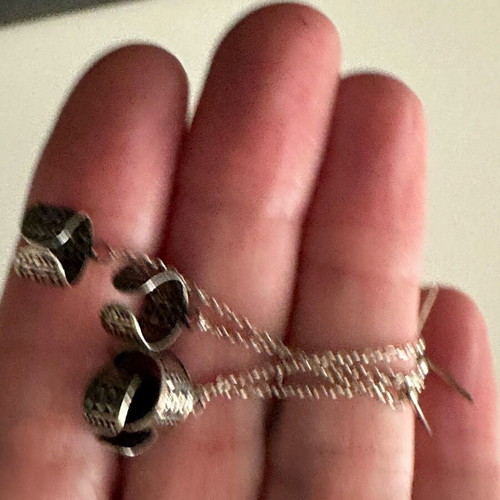 Threader earrings set of 4 silver tone ear cuff style Y2K boho