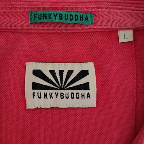 Funky Buddha men's polo shirt L pink fuchsia used