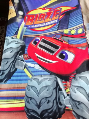 Kids fleece blanket Cars Monster Machines like new, 150 x 105 cm