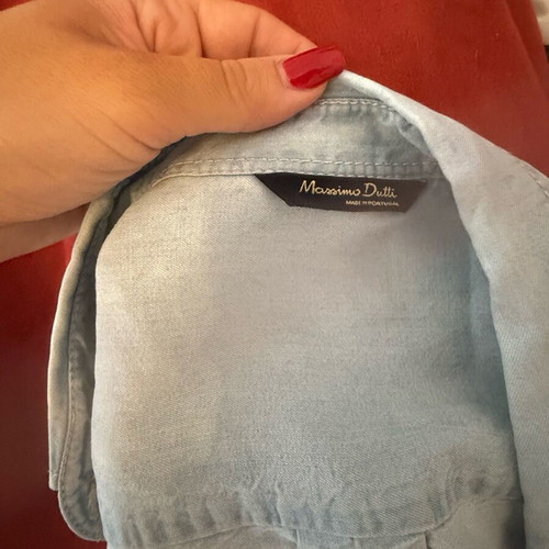 Massimo Dutti shirt like new, blue, silky texture