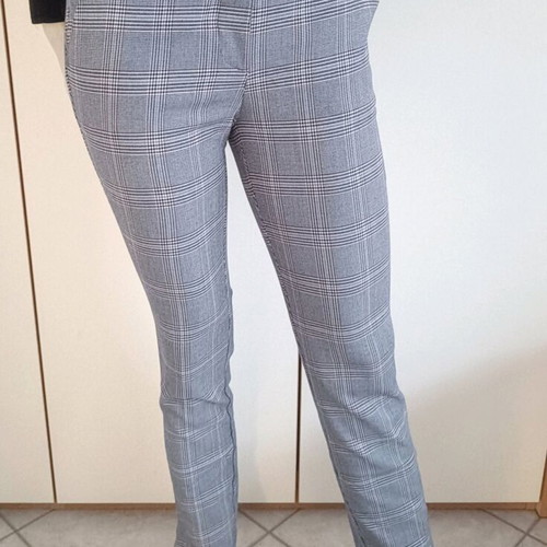 Zara women's checkered grey pants XS like new with elastic waist