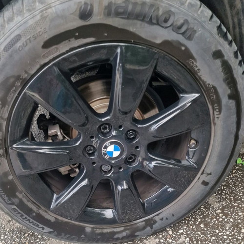 BMW 17" genuine black rims with Hankook Ventus tires like new