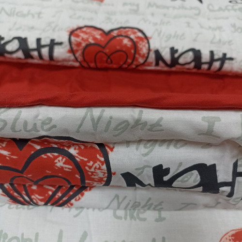 Double quilt new, 2-sided, cotton fabric, hypoallergenic batting