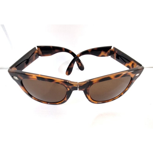 Foldable sunglasses used, brown