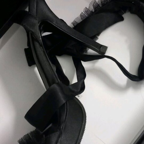Pacomena black sandal size 38 like new, 12cm heel