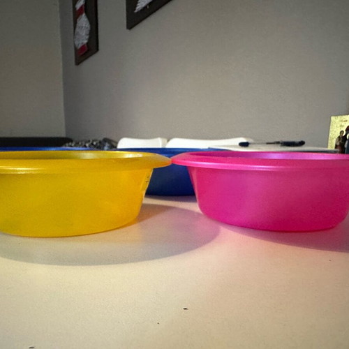 Children's bowls with heroes new, plastic
