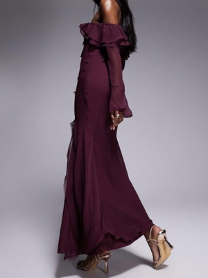 Bordeaux maxi dress like new purple ASOS size M