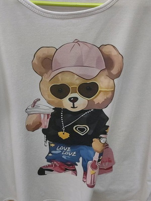 T-shirt with print XL like new, white