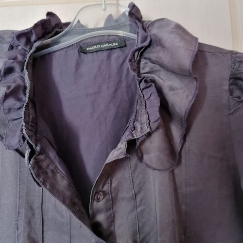 Paolo Casalini dress satin cotton purple size L like new