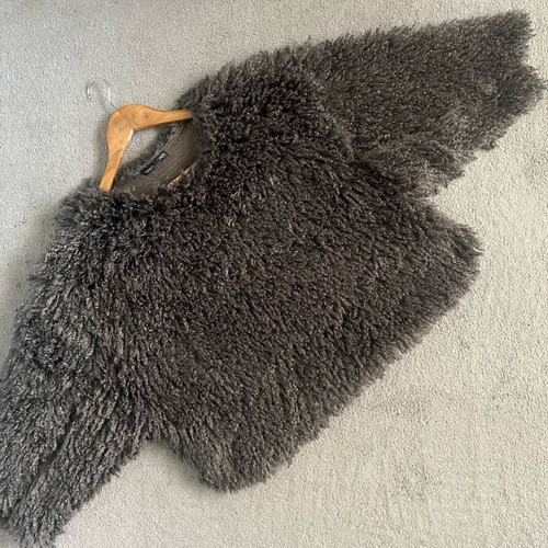 Zara fluffy sweater used, size M, dark gray