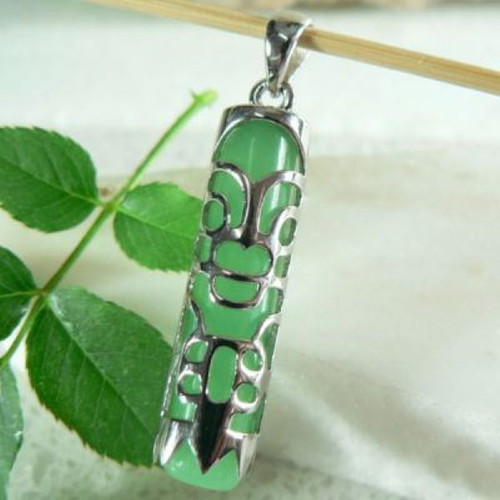 Nephrite Fashion 925 Silver Pendant New