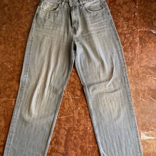 Zara jeans used with strass, gray, size L