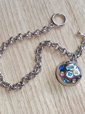 Βραχιόλι αλυσίδα με διακοσμητικές πέτρες, σαν καινούργιο