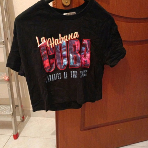 Stradivarius women's black top like new, size S