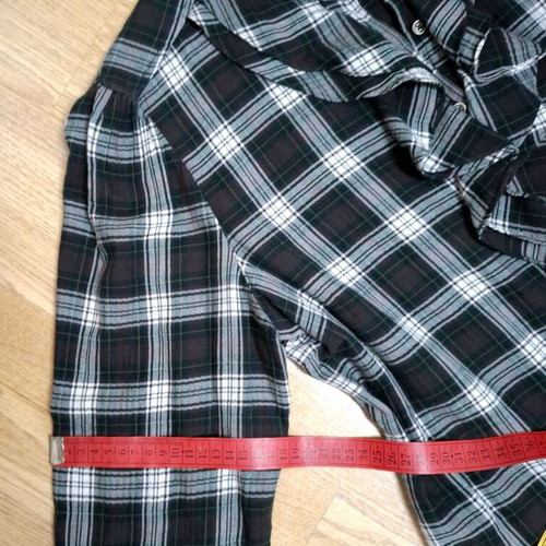 Massimo Dutti plaid shirt like new, gray and brown, size 46