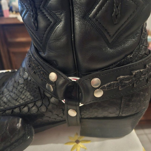 Vintage Python Sancho Cowboy Boots like new, size 44, black
