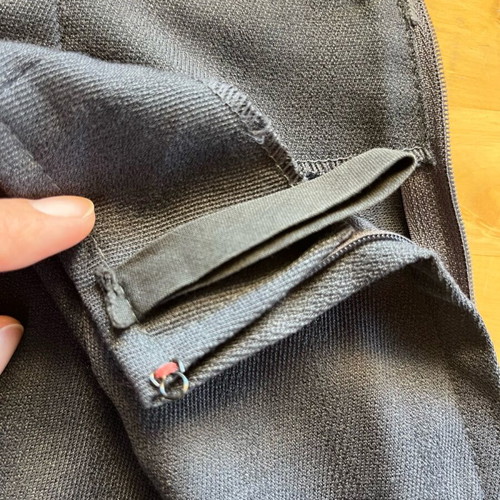 High-waisted gray pants XXS used with zipper