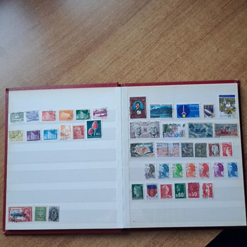 Album with foreign stamps like new