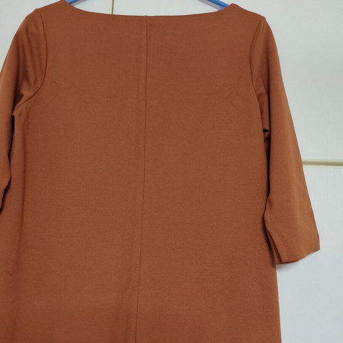 Esmara fall dress, straight cut, three-quarter sleeves, tan, medium
