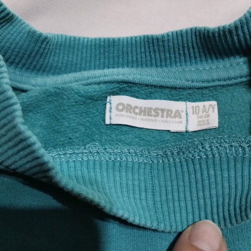 Orchestra tracksuit set used, size 10 years, gray and turquoise