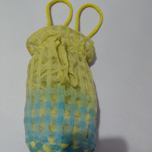Pareo or scarf with pouch case, like new, multicolor