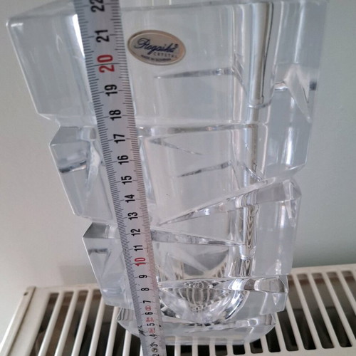 Rogaska crystal vase from Slovenia used with tiny crack