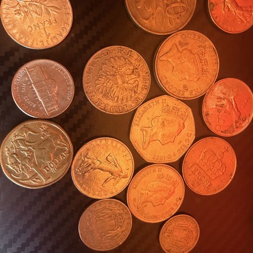 Coins like new, set of 14 from various countries