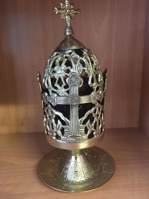 Bronze table lamp new with handmade decoration