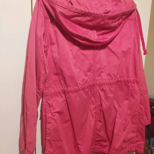 Benetton cotton coral trench coat like new, size M