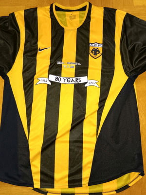 AEK 80 χρόνια επετειακή ποδοσφαιρική φανέλα Nike 2003-2004 σαν καινούργιο