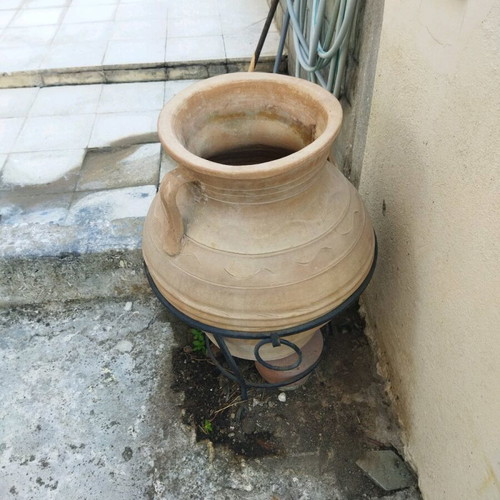 Πήλινο Πυθάρι Κριτικό χειροποίητο σε άριστη κατάσταση με βάση