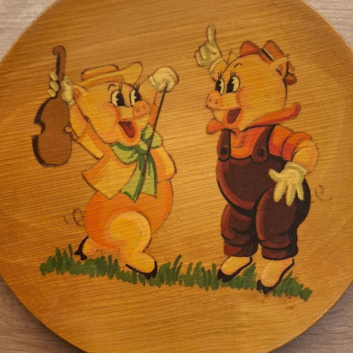 Wooden decorative wall plates for kids' room