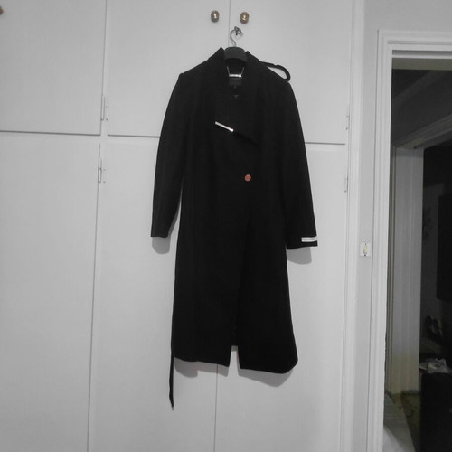 Ted Baker Rose Mid Length Wool Wrap Coat new, black, size XL