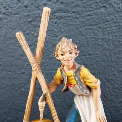 Fontanini DEPOSE Italy plastic figure vintage, used, 11 cm height