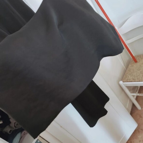 Maki Philosophy black satin wide-leg pants size M