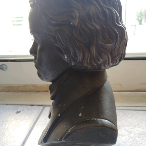 Beethoven Ludwig van bust used, 29 x 20 cm, sculptor E. Goggakis engraved