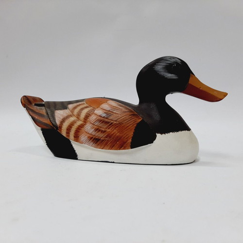 Vintage ceramic decorative duck, hand-painted
