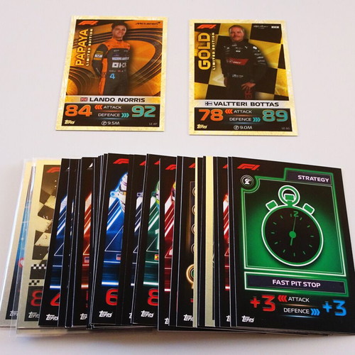 Topps F1 Turbo Attax 2023 metal case with 40 cards and 2 Limited like new