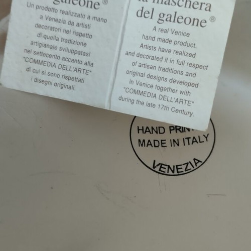 Vintage La maschera del galeone Venetian mask, new