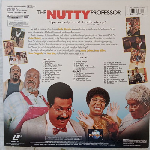 LaserDisc The Nutty Professor (1996) like new, comedy