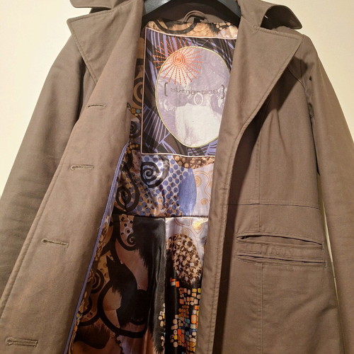 St- Martins trench coat like new, green, size M