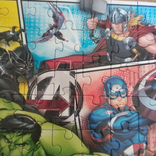 Avengers puzzles 2x60 pcs and Spiderman used
