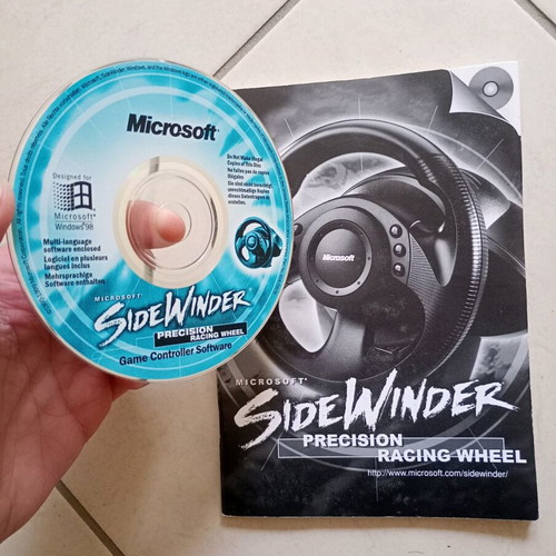Microsoft Sidewinder Precision Racing Wheel manual and CD used